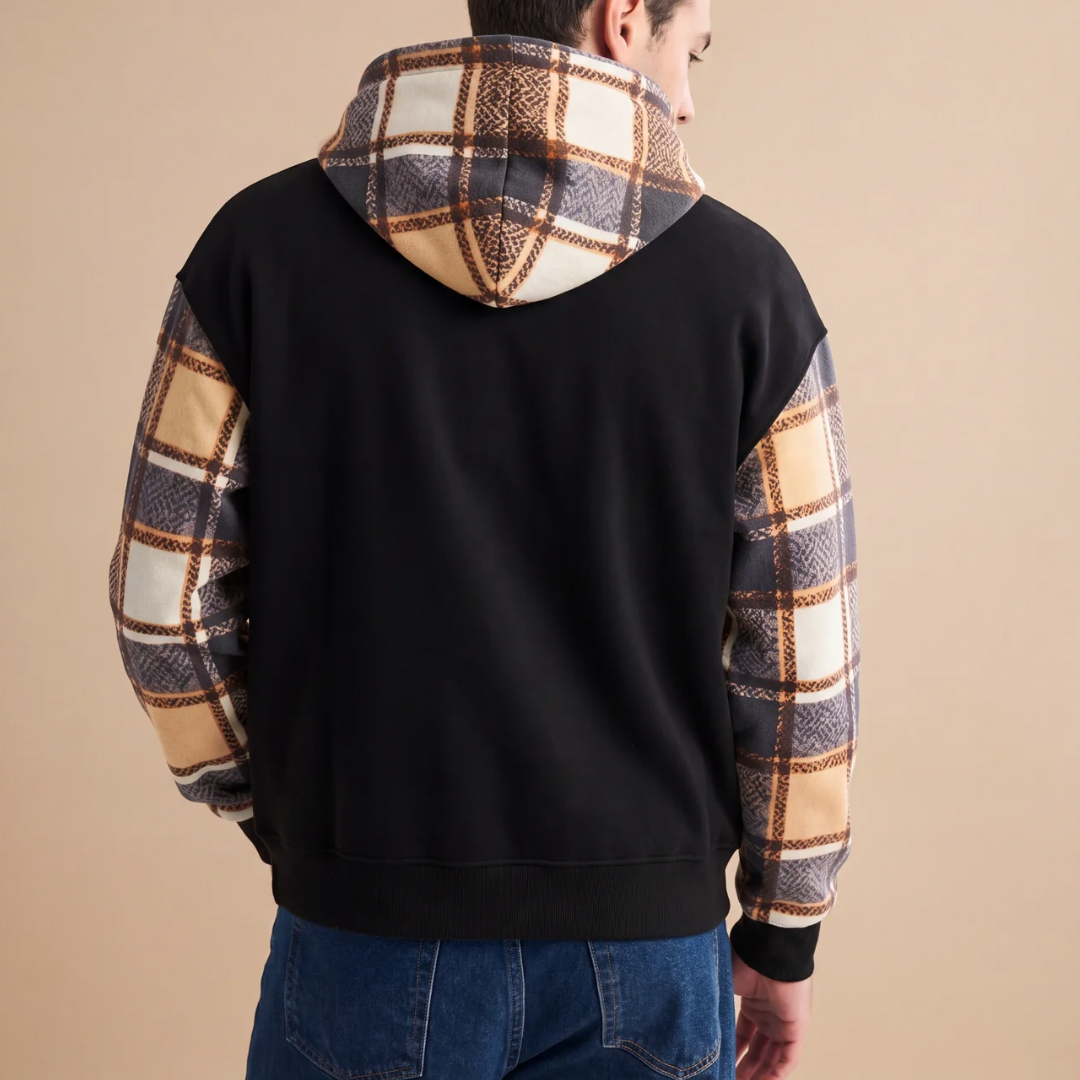 Hope Plaid Zip Up Hoodie