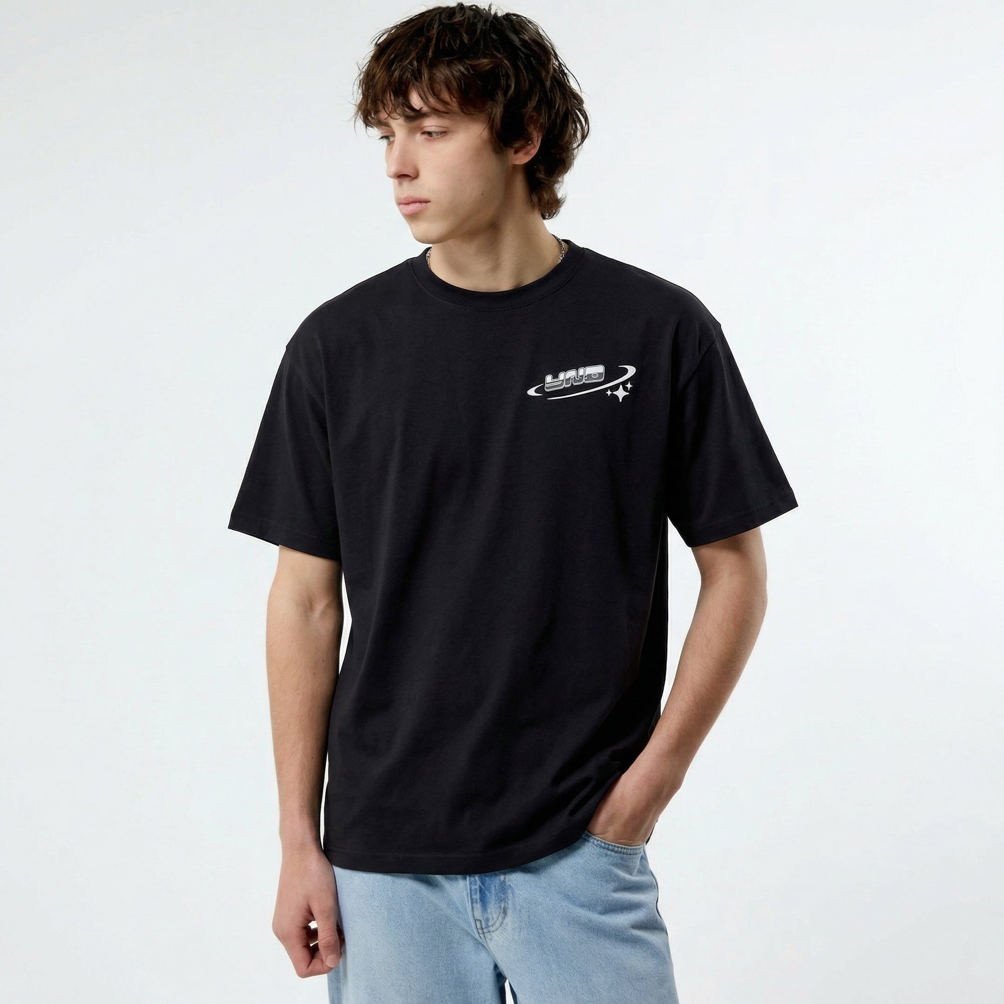YND Black Oversized T-Shirt