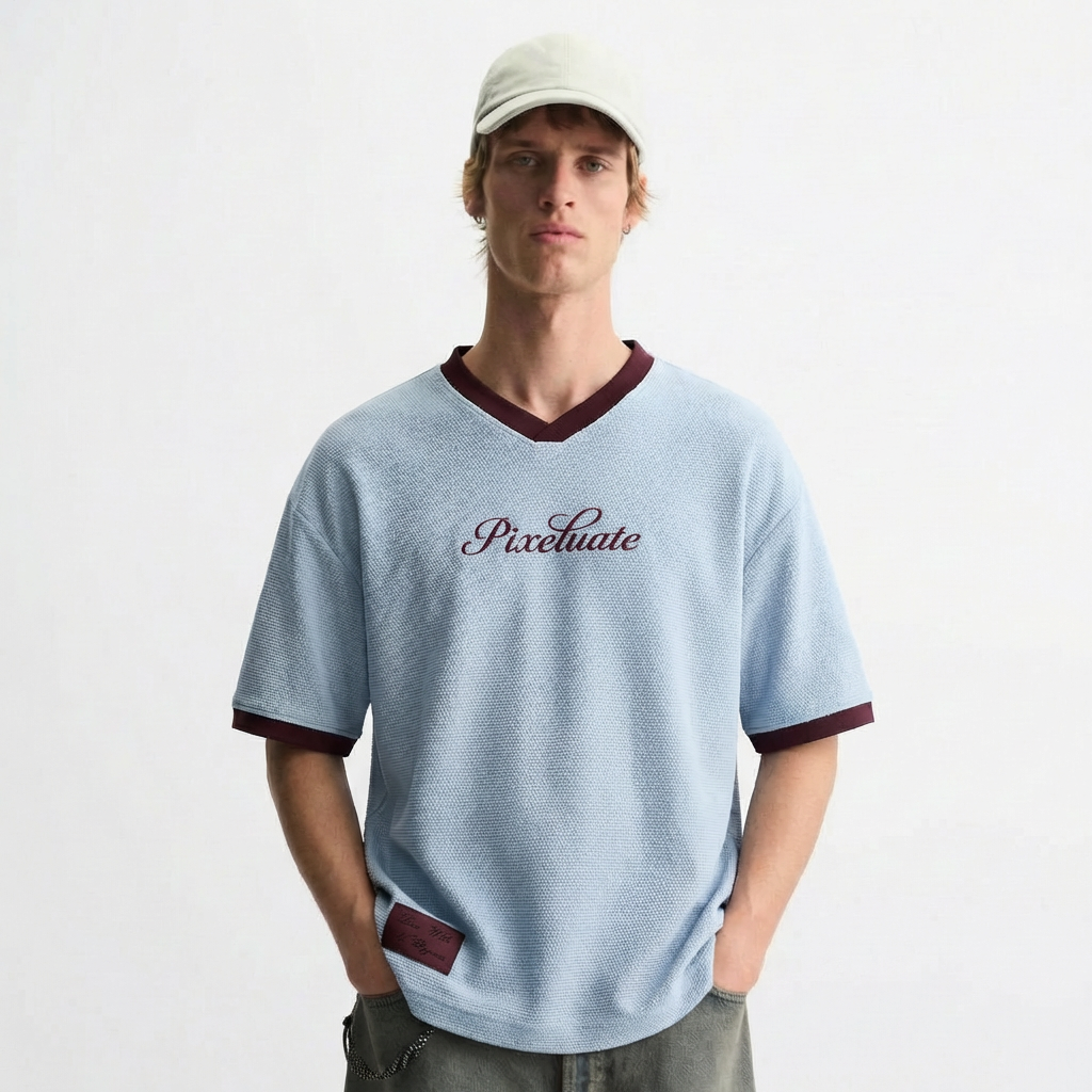 Waffle Knit T- Shirt