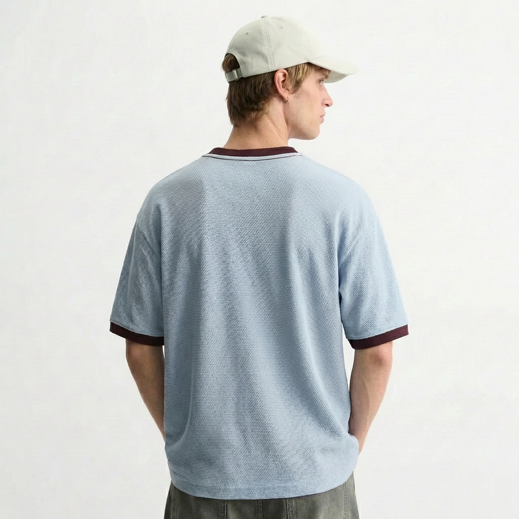 Waffle Knit T- Shirt